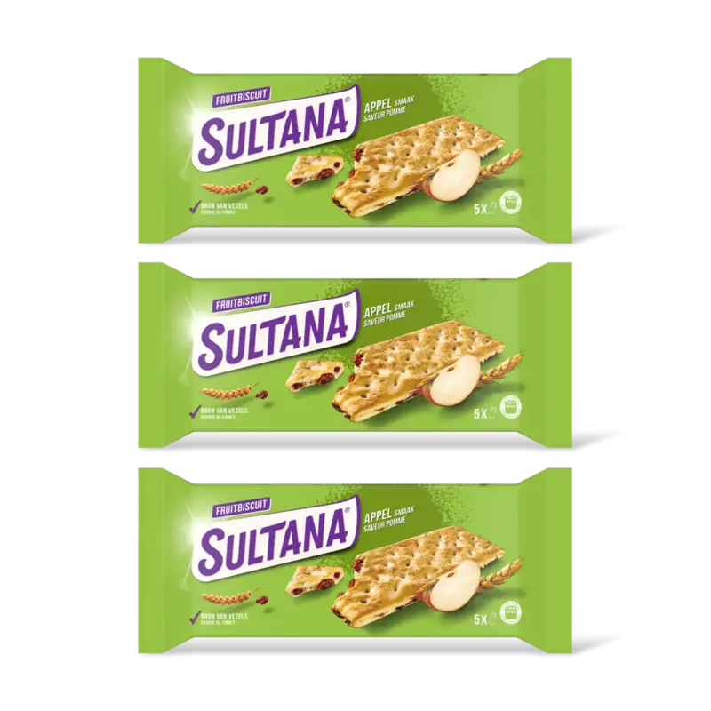Fruitbiscuit appel 3-pack