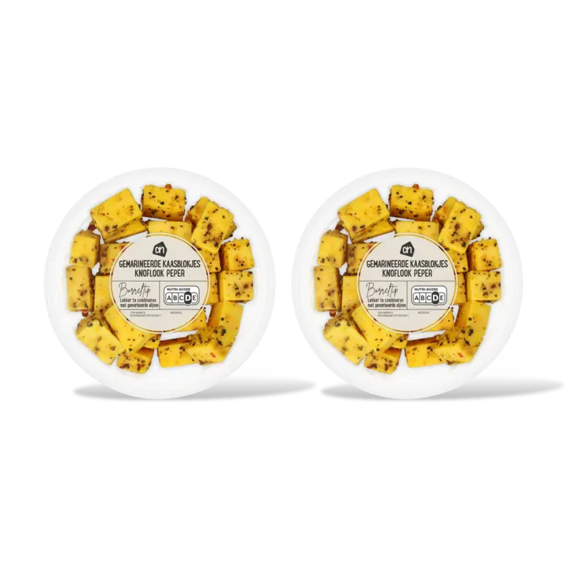 AH Gemarineerd kaasblokje knoflookpeper 2pk