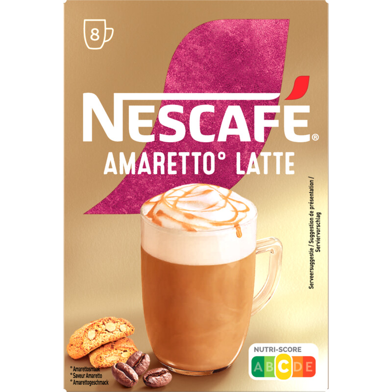 Een afbeelding van Nescafé Amaretto latte oploskoffie