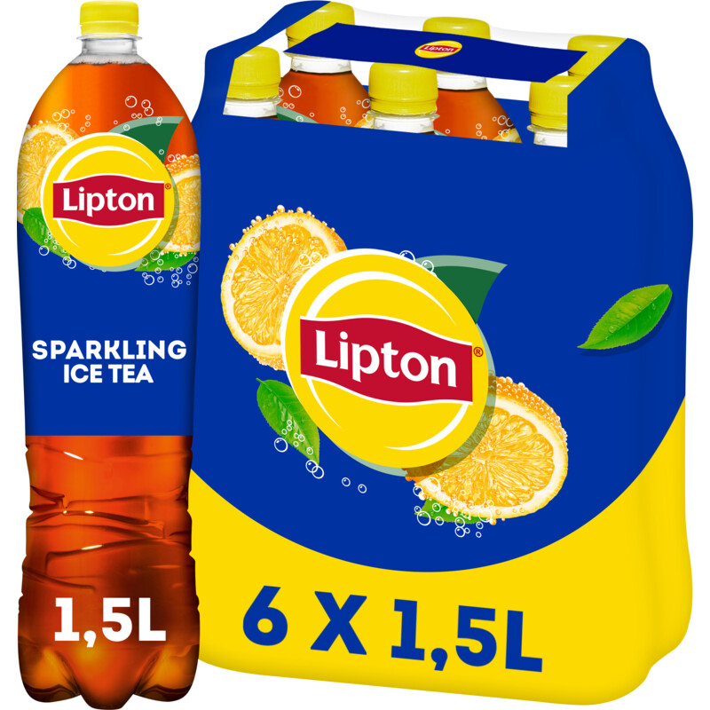 Lipton Ice tea sparkling regular 6petfl BEL