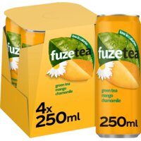 Een afbeelding van Fuze Tea Green ice tea mango chamomile 4-pack