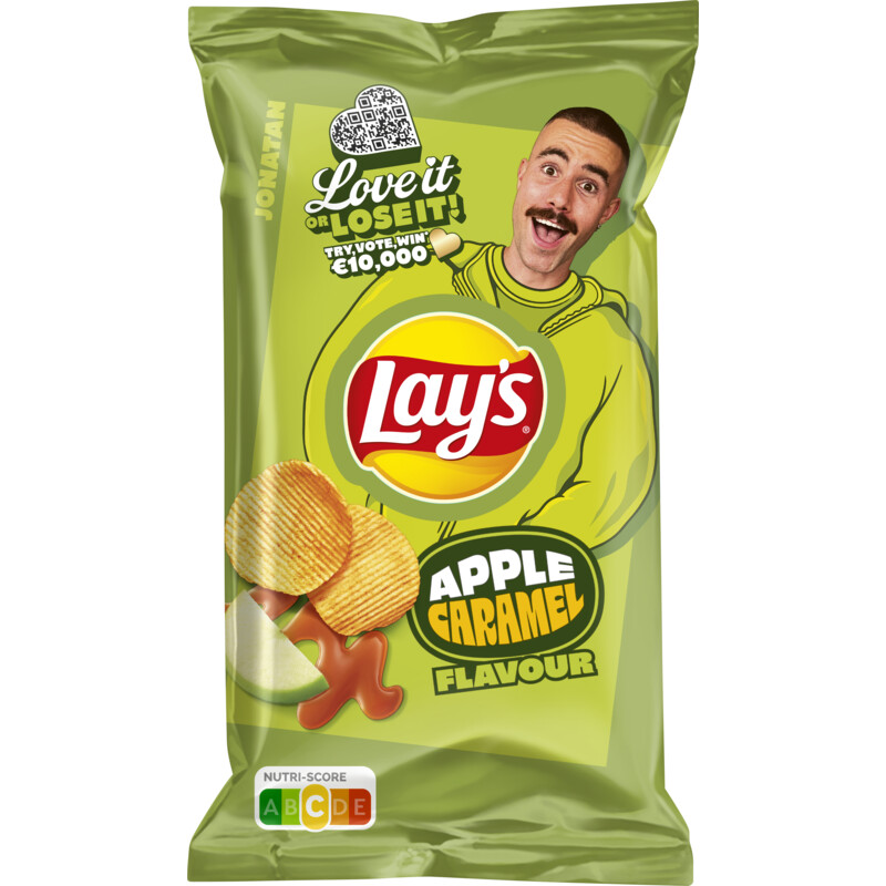 Een afbeelding van Lay's Apple caramel flavour bel