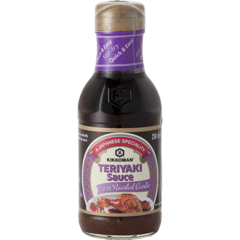Een afbeelding van Kikkoman Teriyaki sauce roasted garlic