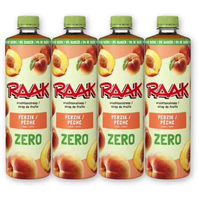 pdp-image-Raak Vruchtensiroop perzik zero sugar 4-pack