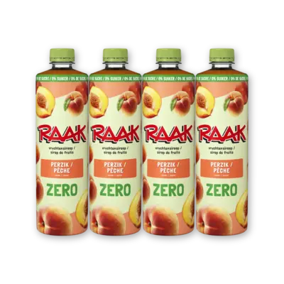 pdp-image-Raak Vruchtensiroop perzik zero sugar 4-pack