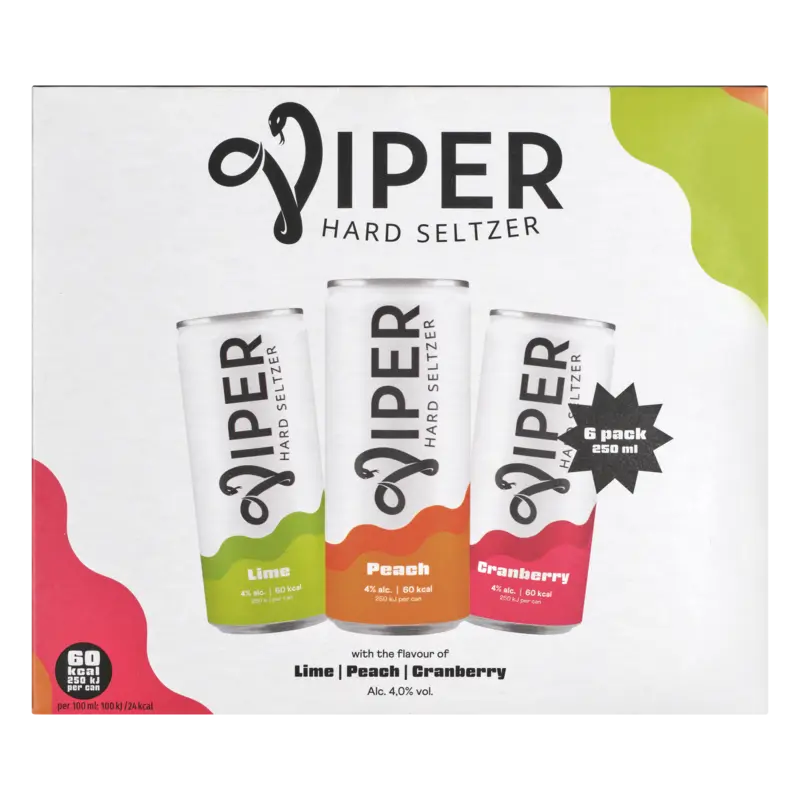 Viper Hard seltzer variety 6-pack