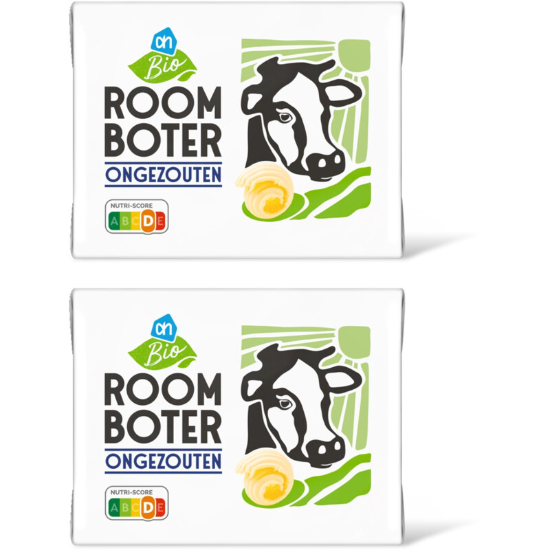 AH Biologisch Roomboter ongezouten 2-pack