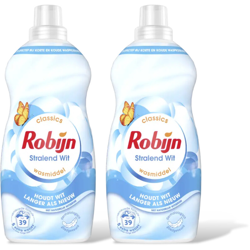 Robijn Stralend wit wasmiddel voordeel 2-pack