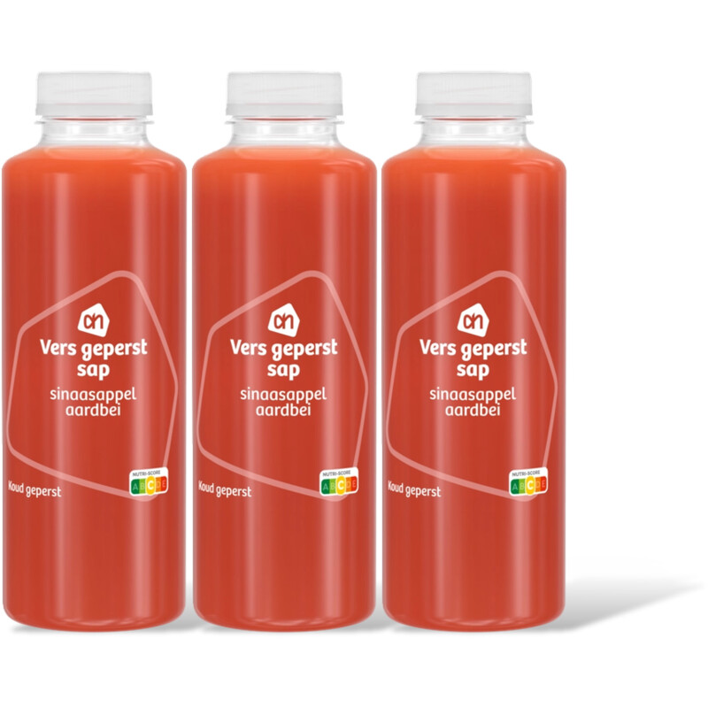 AH Vers geperst sap sinaasappel aardbei 3pk