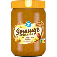Een afbeelding van AH Smeuïge pindakaas stukjes noot