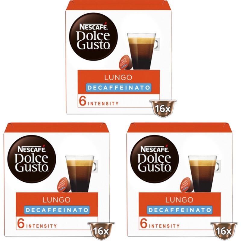 Een afbeelding van Nescafé Dolce Gusto Lungo Decaffeinato 3-pack