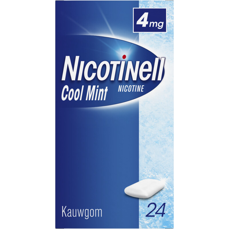 Een afbeelding van Nicotinell Cool mint nicotine kauwgom 4mg