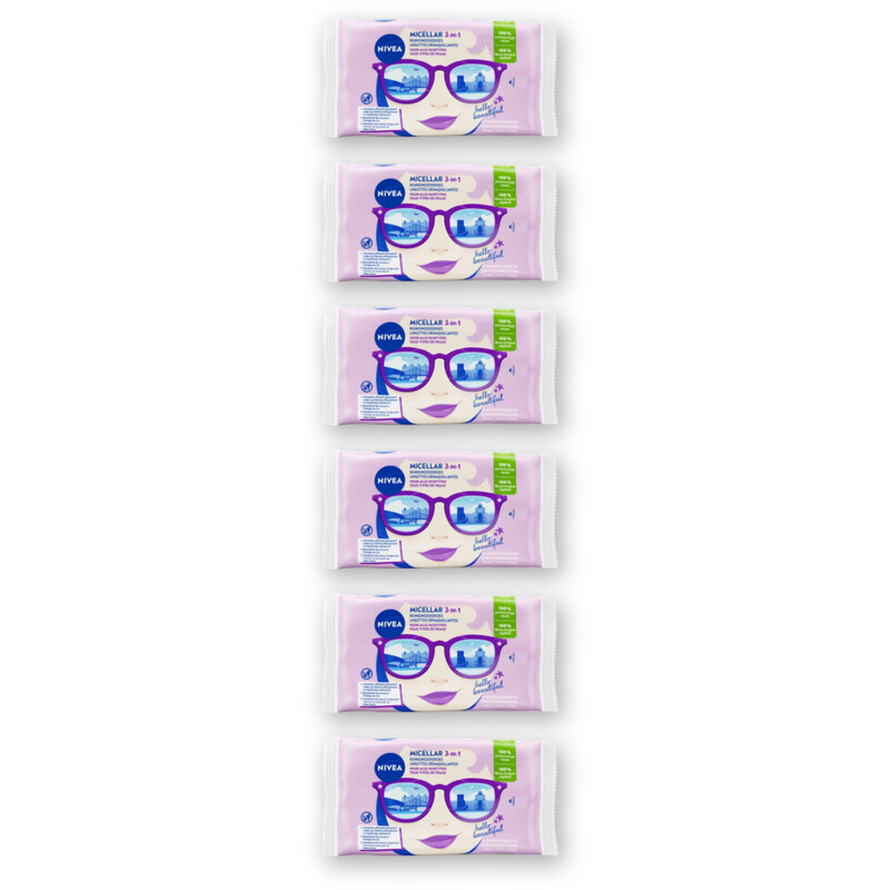 NIVEA Micellar 3-in-1 reinigingsdoekjes 6-pack