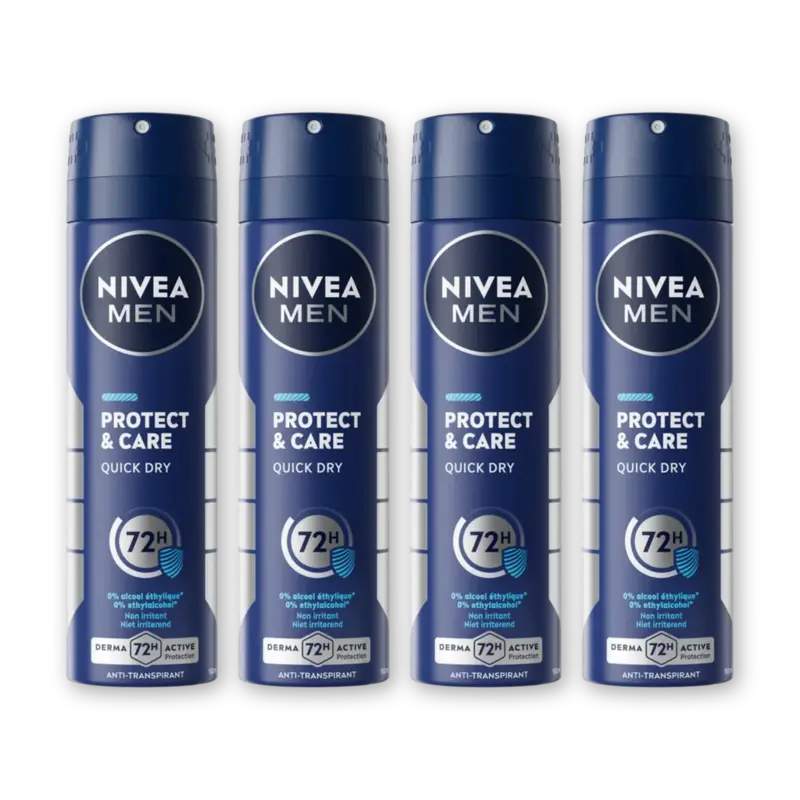 NIVEA Men protect & care deodorant spray 4-pck