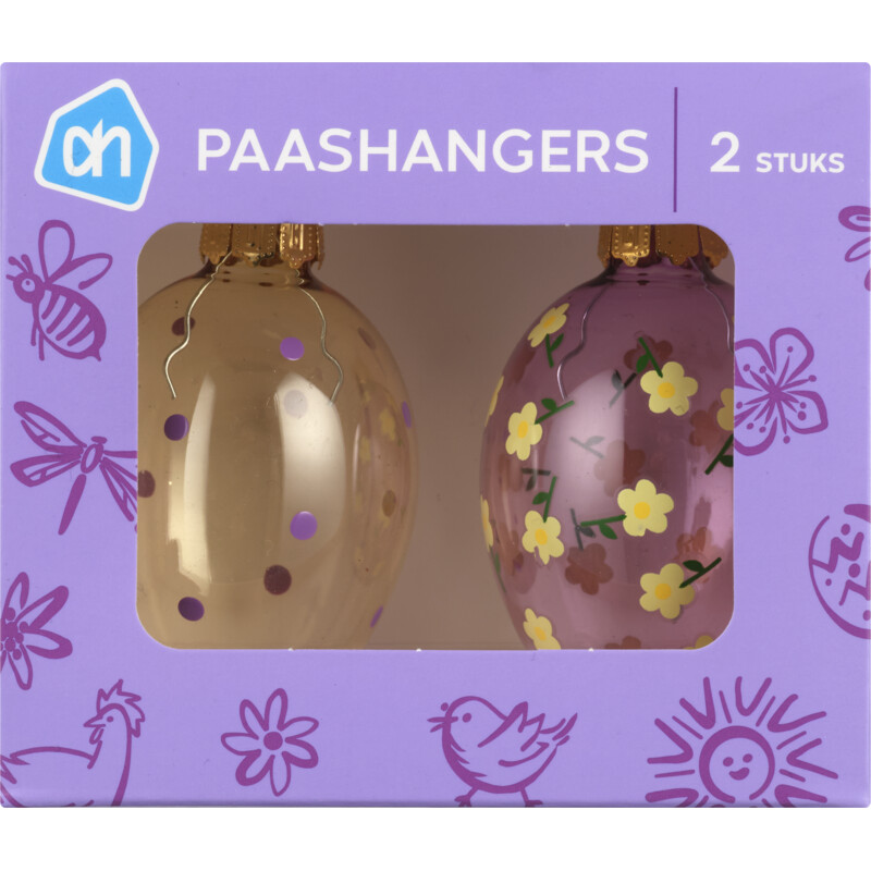 AH Paashangers glas set stip