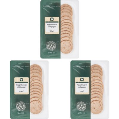 pdp-image-Wahid Kipgrillworst plakjes chilipeper 3-pack