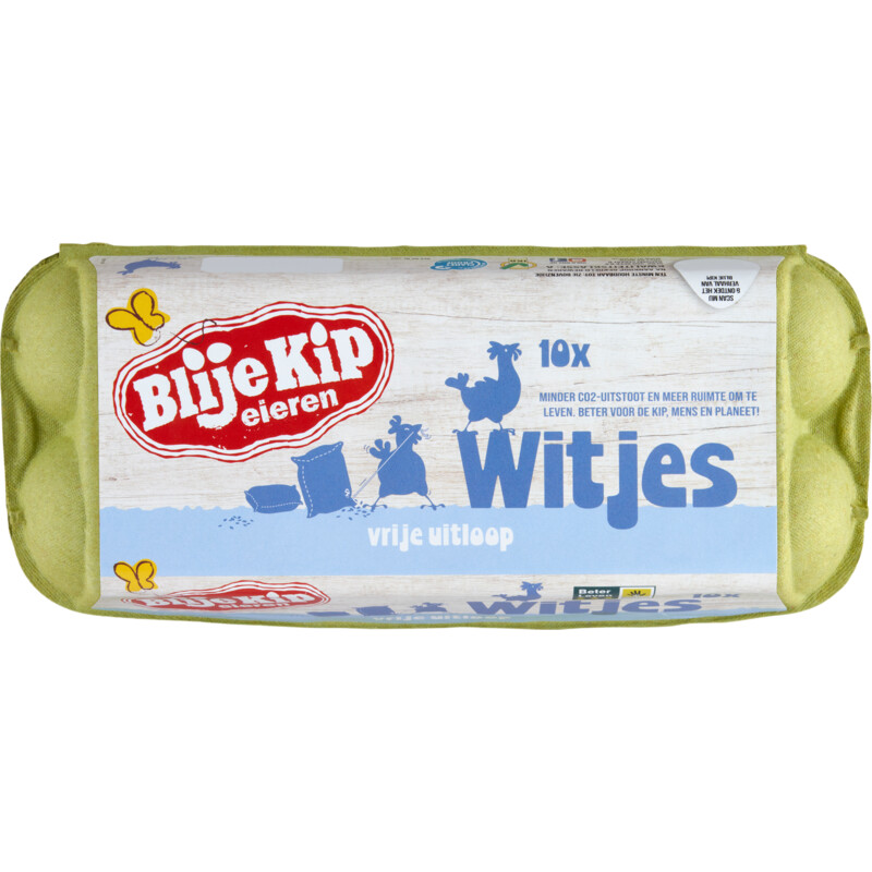 Blije Kip eieren Witjes vrij uitloop eieren