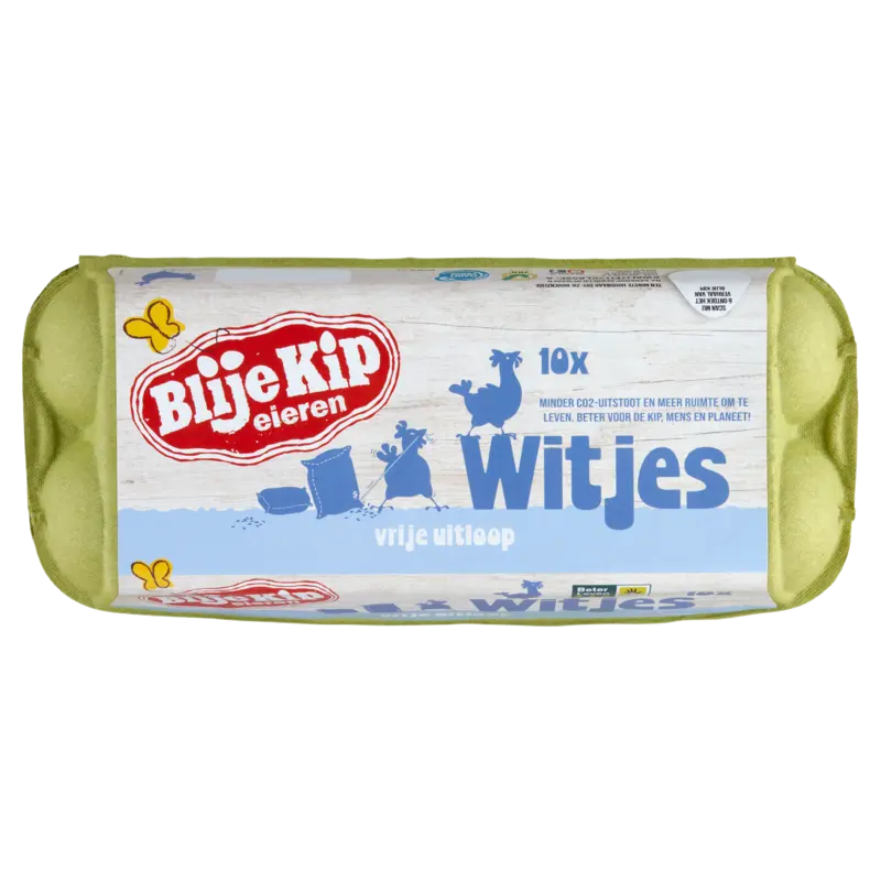 Blije Kip eieren Witjes vrij uitloop eieren