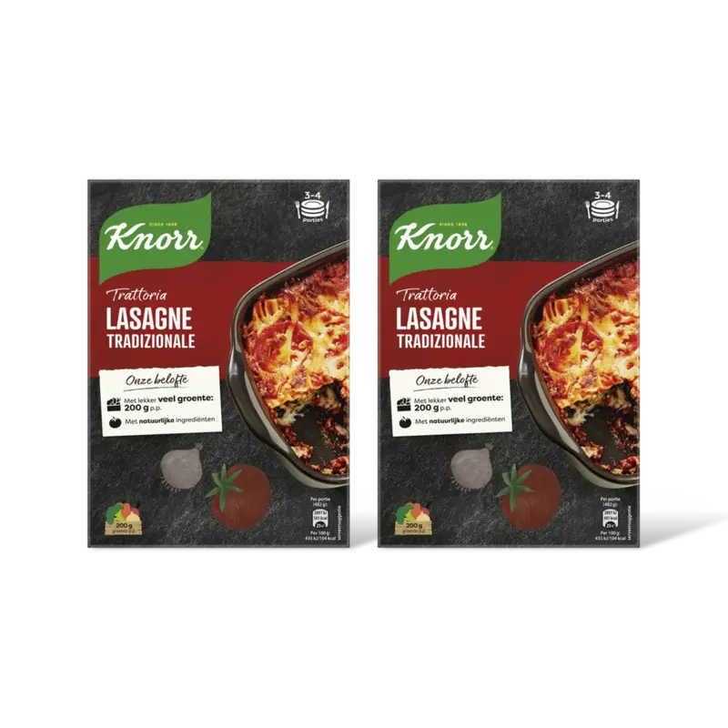 Knorr Tratorria lasagne tradizionale 2-pack