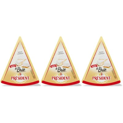 Président Mini brie 3-pack