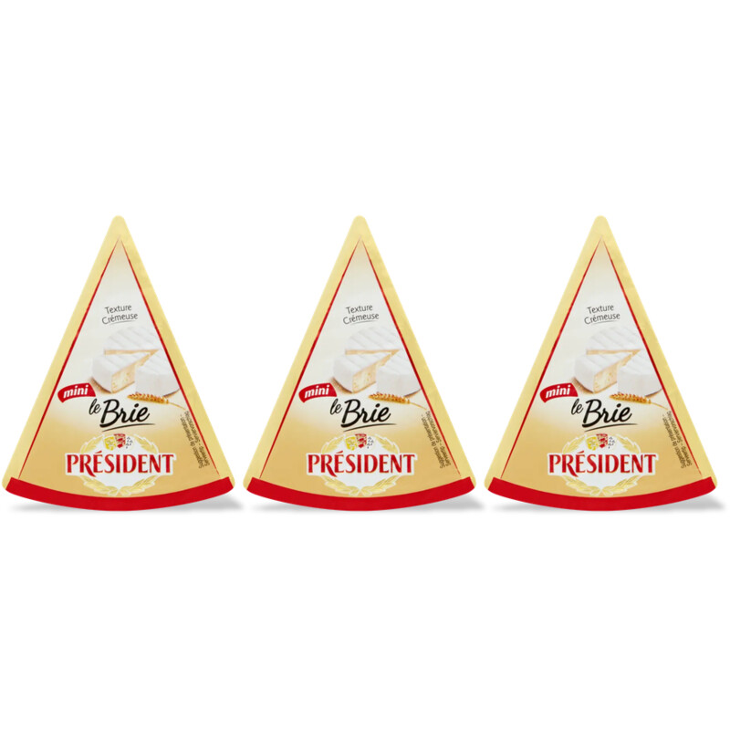 Président Mini brie 3-pack