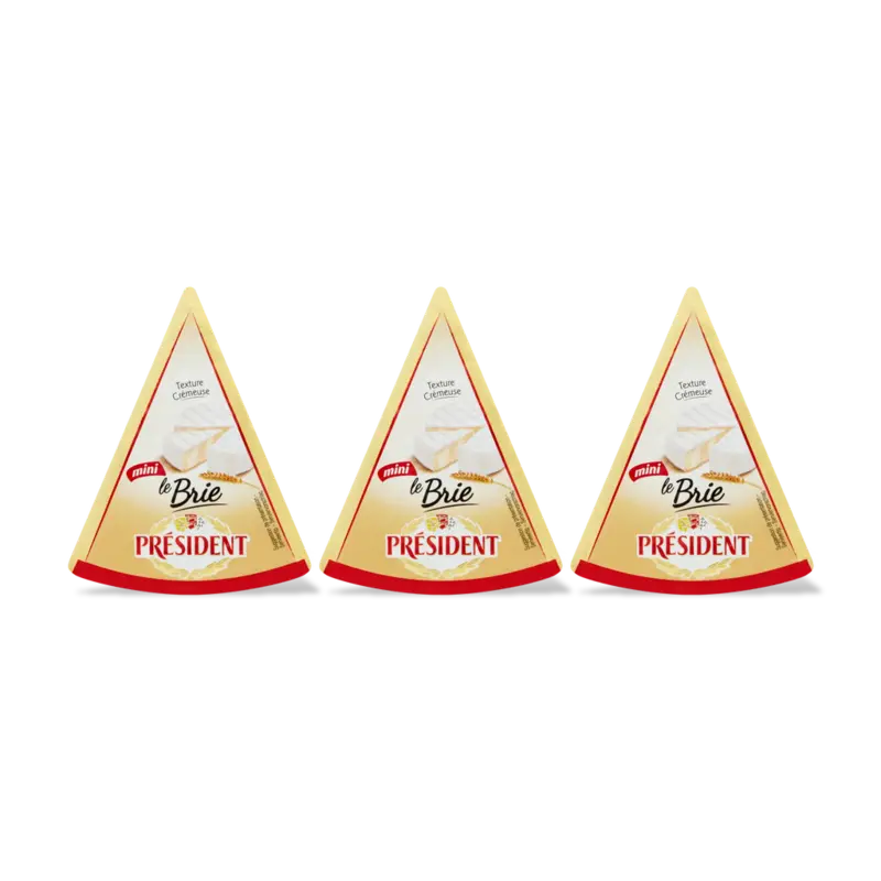 Président Mini brie 3-pack
