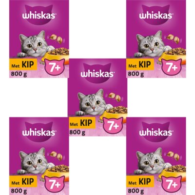pdp-image-Whiskas Droogvoer 7+ Kip 5-pack
