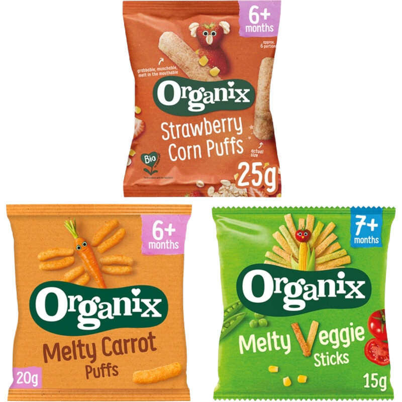 Een afbeelding van Organix Babysnacks 6+m voordeelpakket