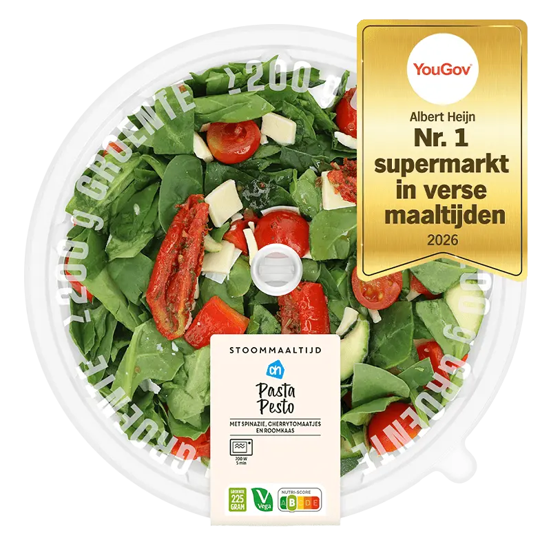Stoommaaltijd pasta pesto