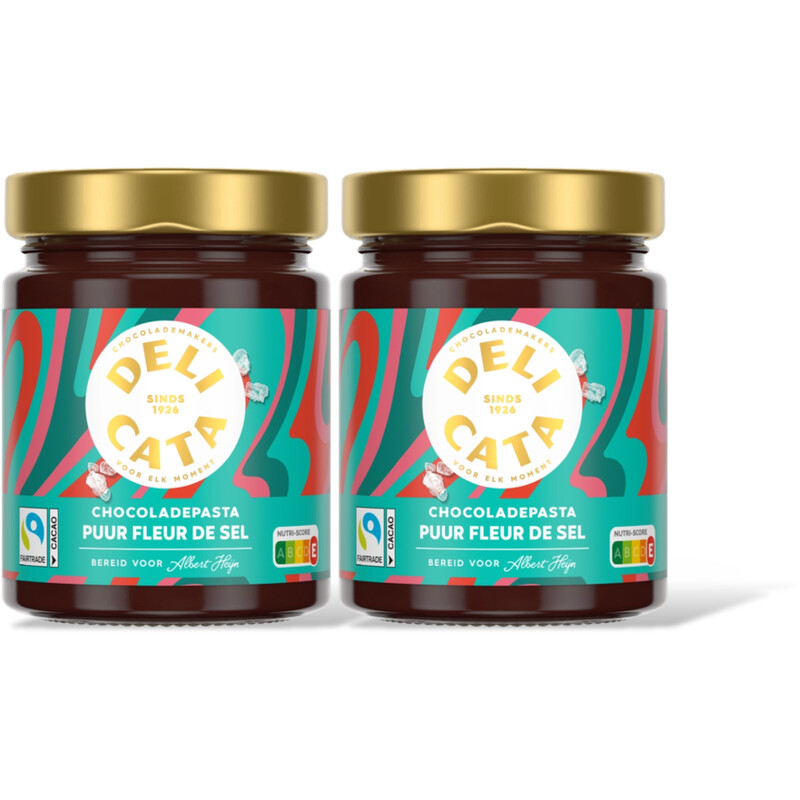 Delicata Chocoladepasta puur fleur de sel 2-pack