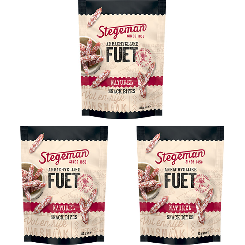 Stegeman Fuet snack bites 3-pack
