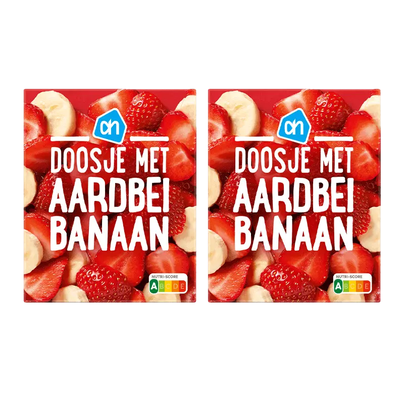 Doosje met aardbei banaan 2-pack