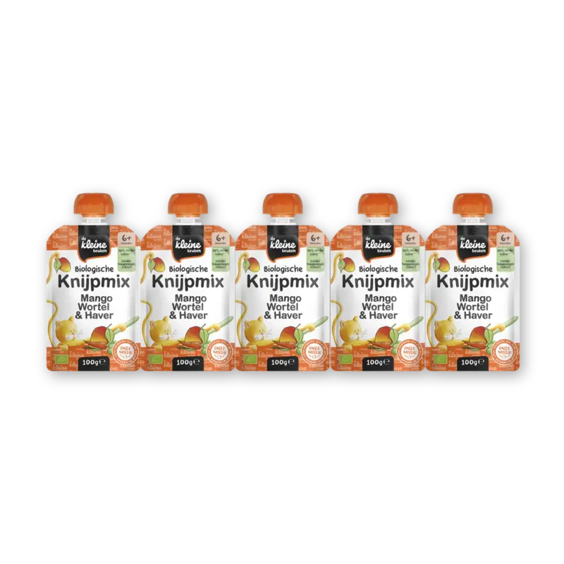 Knijpmix Mango & wortel 6m+ 5-pack