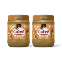 Calvé Extra crunchy pindakaas 2pack