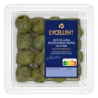 AH Excellent Nocellara rozemarijn peper olijven