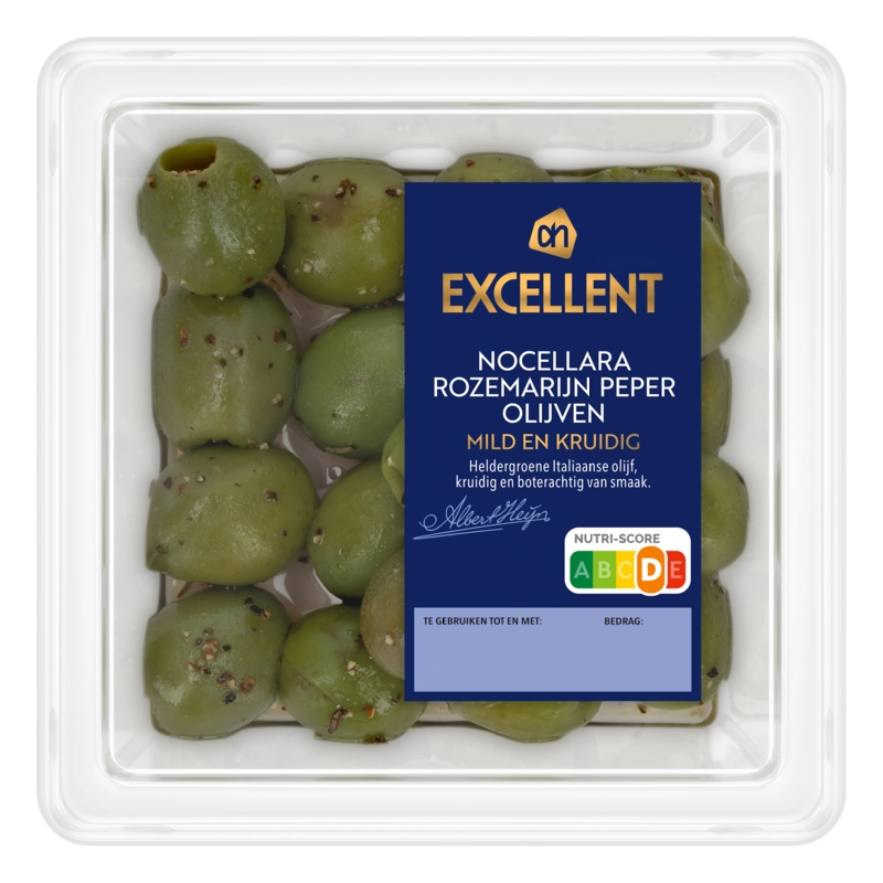 AH Excellent Nocellara rozemarijn peper olijven