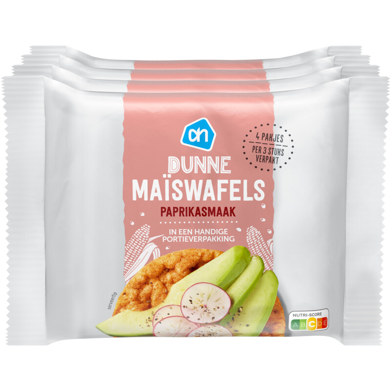 Een afbeelding van AH Dunne maiswafels paprika 4-pack