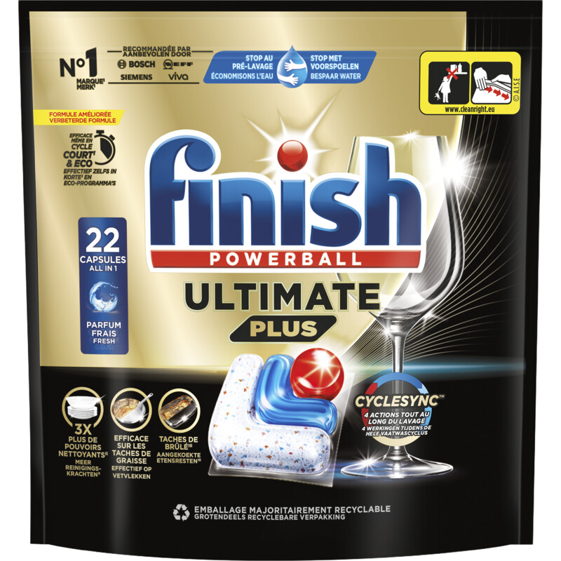 Een afbeelding van Finish Ultimate Plus vaatwastabletten