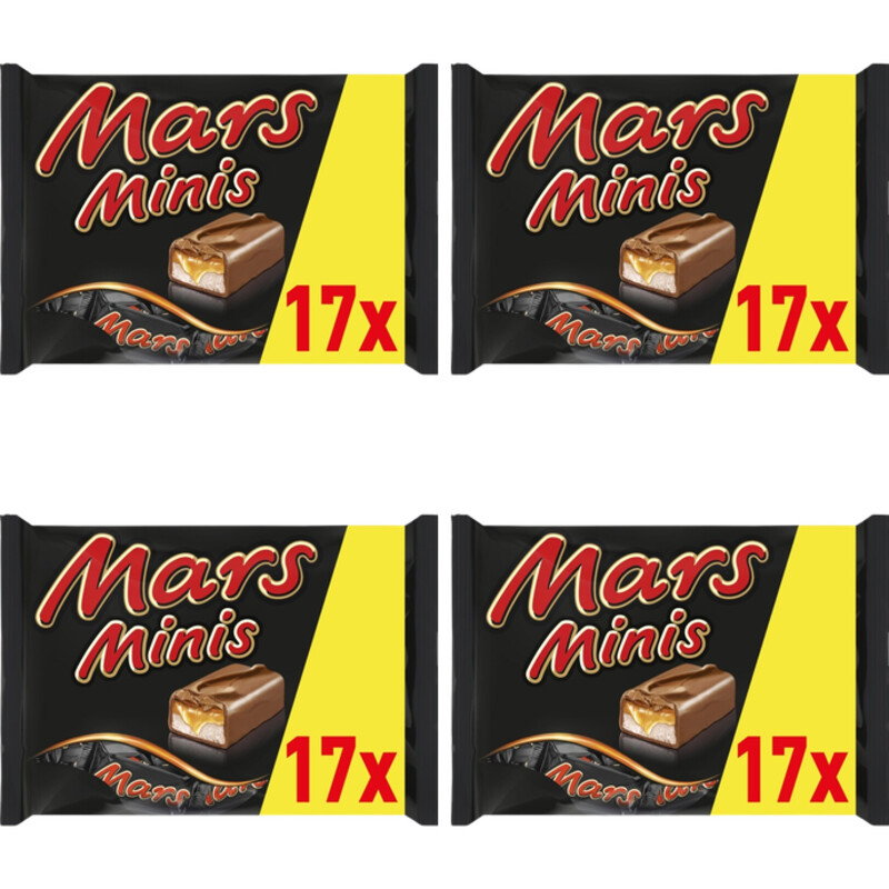 Een afbeelding van Mars Minis repen uitdeelzak 4-pack