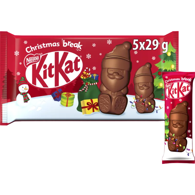 Melkchocolade kerstman 5-pack