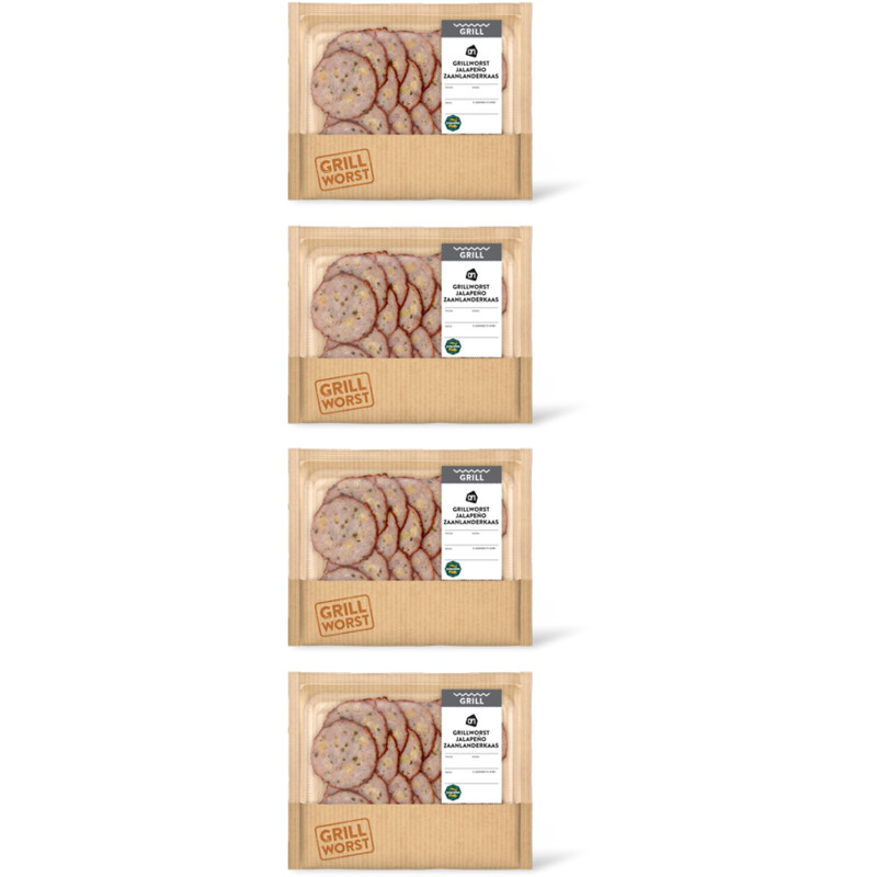 AH Grillworst jalapeno Zaanlander kaas 4 pk