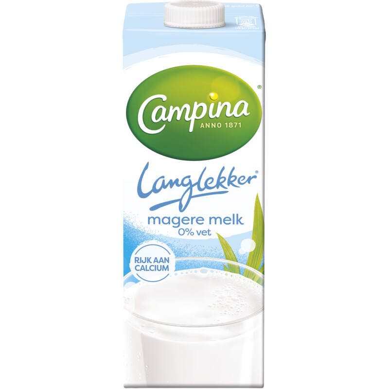 Een afbeelding van Campina Langlekker magere melk 0% vet