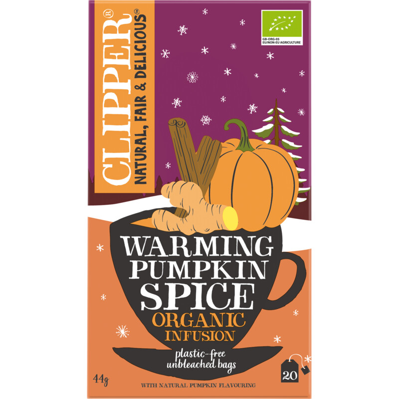 Een afbeelding van Clipper Warming pumpkin spice