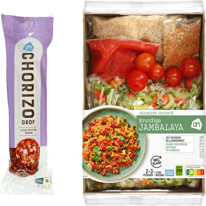 Een afbeelding van AH Gesneden Kruidige Jambalaya Verspakket