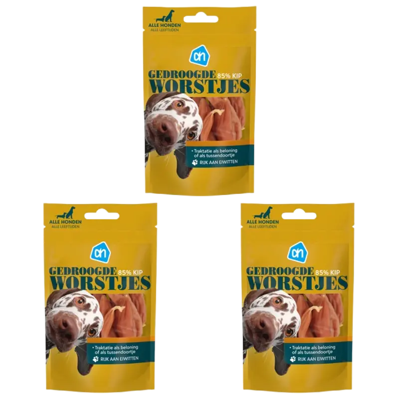 AH Gedroogde worstjes kip 3-pack