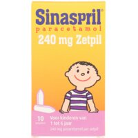 Een afbeelding van Sinaspril Paracetamol 240mg zetpil voor 1-6 jaar