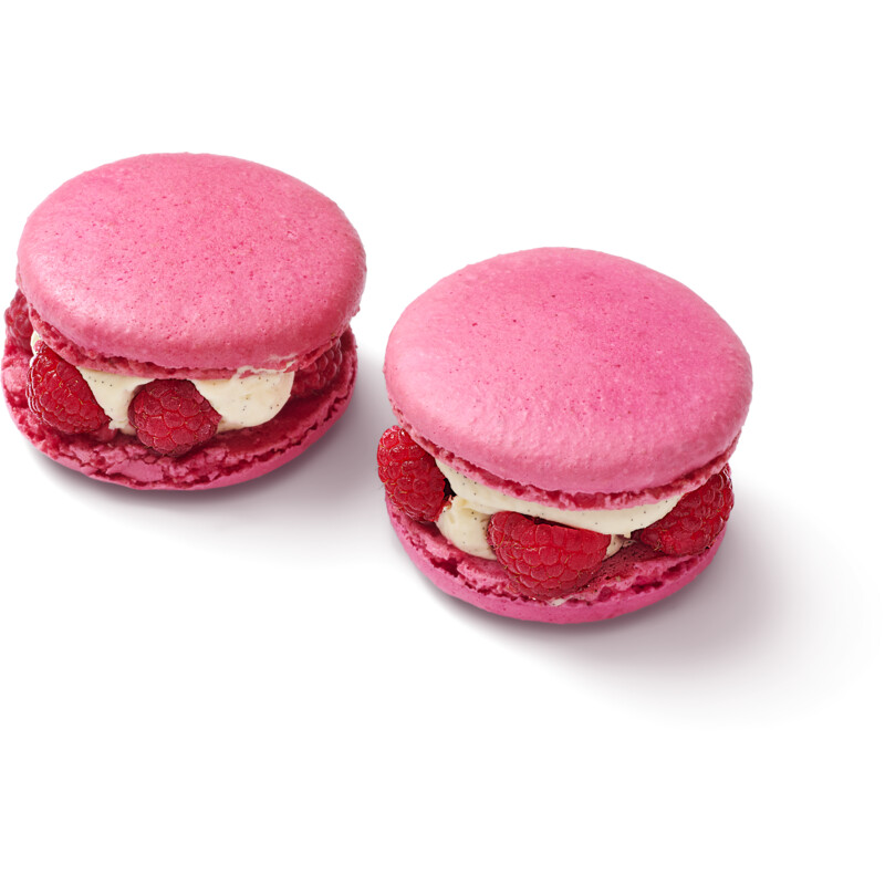 Een afbeelding van AH Grand macarons vanille framboos