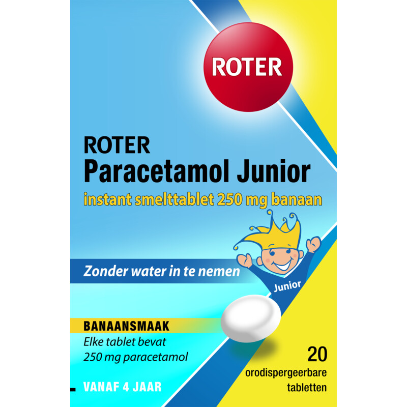 Een afbeelding van Roter Paracetamol junior 250mg smelttabletten