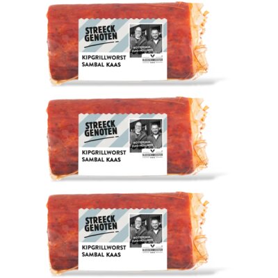pdp-image-Streeckgenoten Kipgrillworst sambal 3-pack