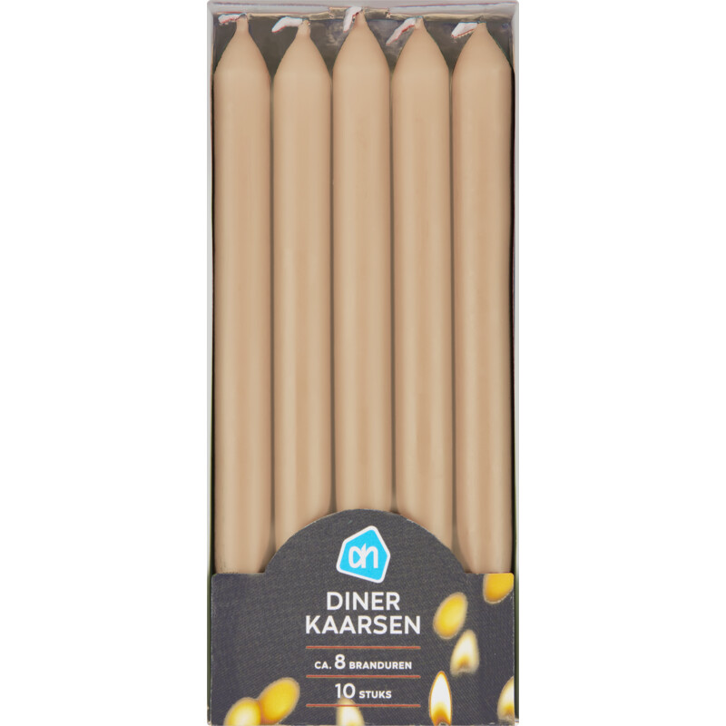Een afbeelding van AH Dinerkaarsen beige 8 uur